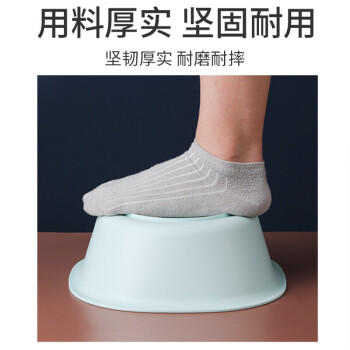 茶花 塑料盆34cm1只大号洗脸盆抗菌加厚洗菜盆洗脚清洁盆* 商品图4