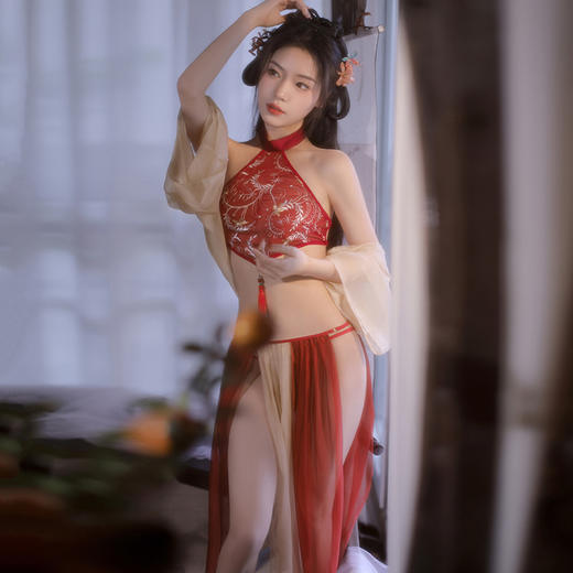 【肌映流霞】古风汉服 情趣内衣 午夜 魅力 睡衣 性感 肚兜  女士内衣 型号:7025 商品图1