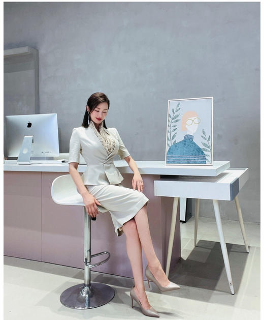 "扶摇东方”JG100080T1XC颈袖添香女装工装职业装气质女神范职业套裙 商品图8