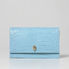 ALEXANDER MCQUEEN 亚历山大麦昆 女士中号鳄鱼纹骷髅斜挎单肩包 浅蓝色 630266 1HB0G 4506 商品缩略图0