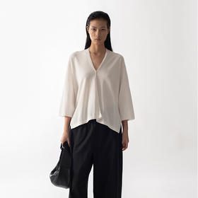 322工房新款16针单边针法有机棉针织罩衫