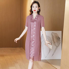 LC-2269夏季两件套优雅连衣裙婚礼服结婚喜婆婆婚宴高贵套装裙子