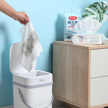 美丽雅静电除尘纸大号38*22cm*30张平板夹布洗脸巾拖把地板干巾吸尘纸 商品图6