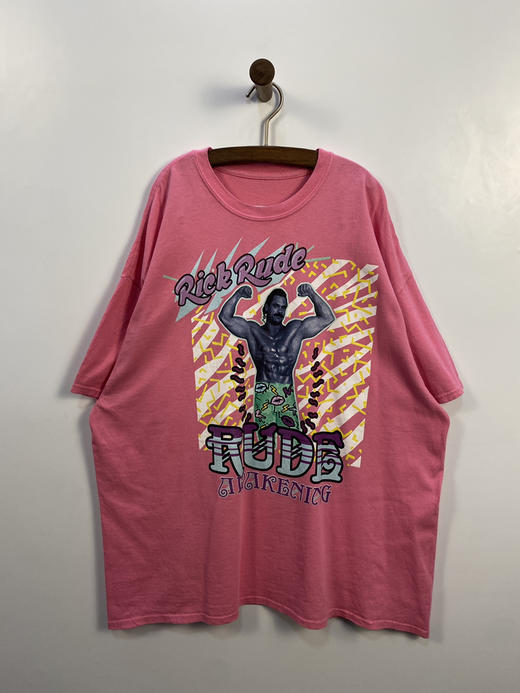 Y2K Vintage Rick Rude，主要作品《WCW的兴亡史》短袖T恤 _PST(2XL) 商品图1