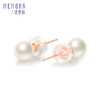 爆品珍珠耳钉 玫瑰色18K金淡水珍珠耳饰简约耳环MEMORA诗普琳ZE204701（线上专供） 商品缩略图5
