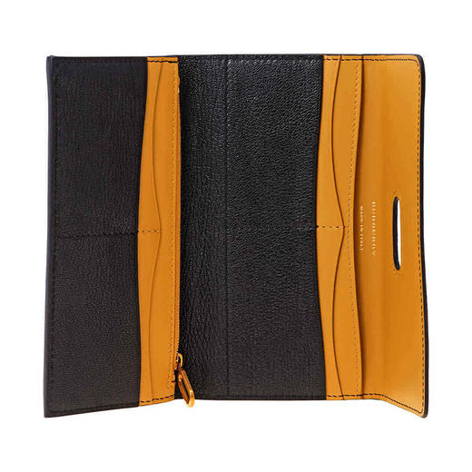 BURBERRY 巴宝莉 女士D 形环粒纹皮革欧式钱包票夹 黑色 4074955 00100 商品图3