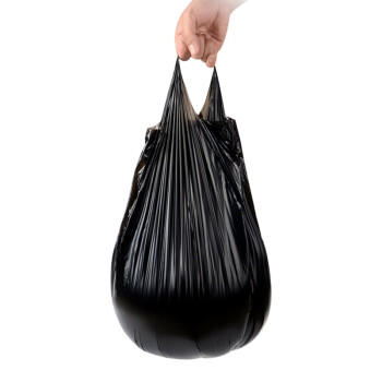 利得 背心垃圾袋黑色50*60cm90只单面1.2丝大号加厚可降解垃圾袋 商品图4