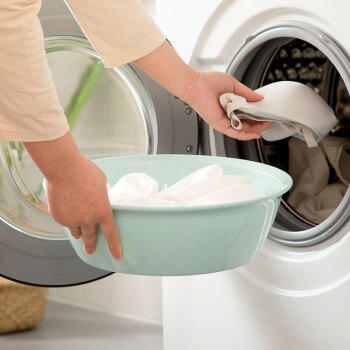 茶花 塑料盆34cm1只大号洗脸盆抗菌加厚洗菜盆洗脚清洁盆* 商品图6