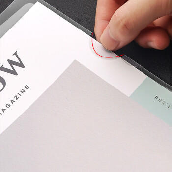 天章(TANGO)30个A4透明文件套L型文件夹单片两页式办公收纳文件袋发票袋加厚防水防尘二页式资料袋档案夹 商品图2