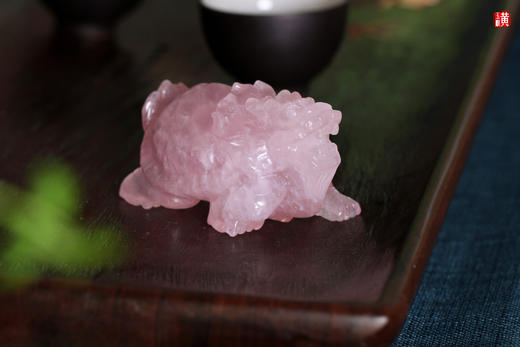 天然粉晶龙龟摆件 商品图1