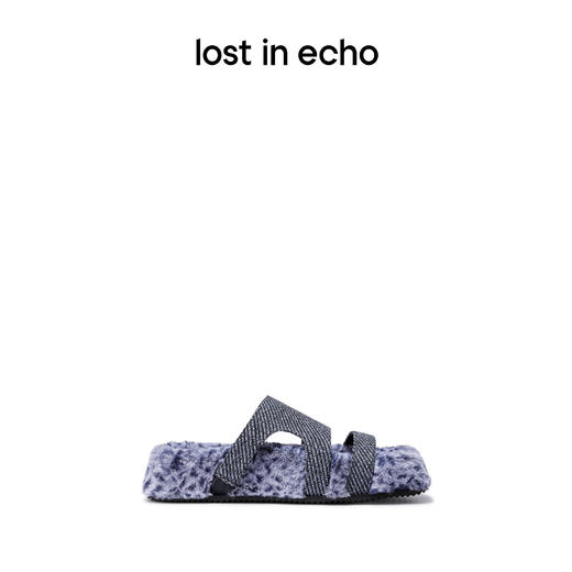 lost in echo 设计师品牌 不对称设计舒适毛毛外穿ins潮女士拖鞋沙发拖 商品图1