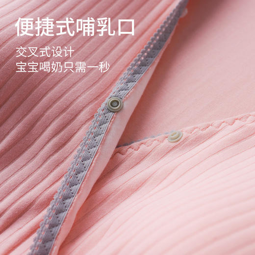 摩登孕妈孕妇睡裙哺乳期月子服夏季薄款连衣裙-6588M-3XL 商品图2
