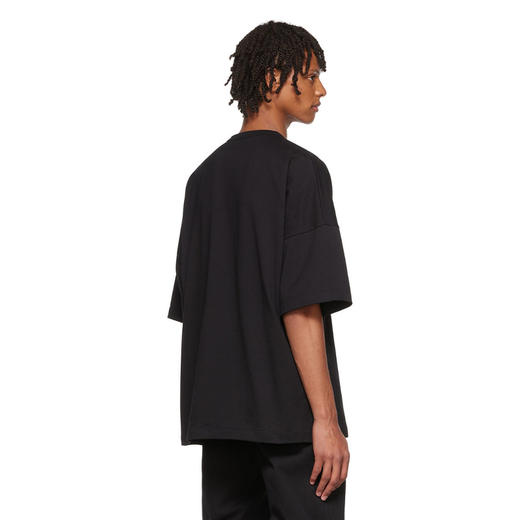 ALEXANDER MCQUEEN 亚历山大麦昆 男士骷髅印花超大款棉质圆领短袖T恤 黑色 704984 QTZ07 0901 商品图1