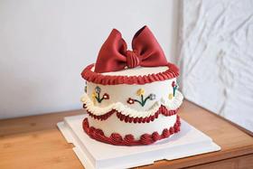 翻糖蝴蝶结复古蛋糕