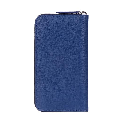 BURBERRY 巴宝莉 女士小牛皮金属字母徽标长款钱包票夹 蓝色 4065520 40560 商品图1