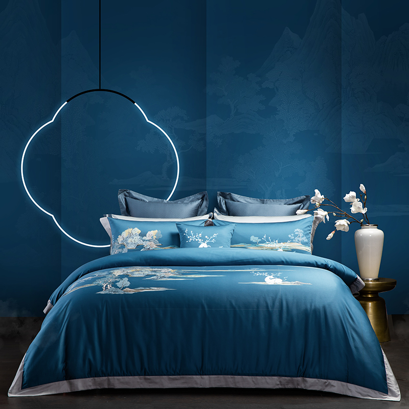 多喜爱 60S全棉长绒棉床上用品四件套 山海静遇 cs