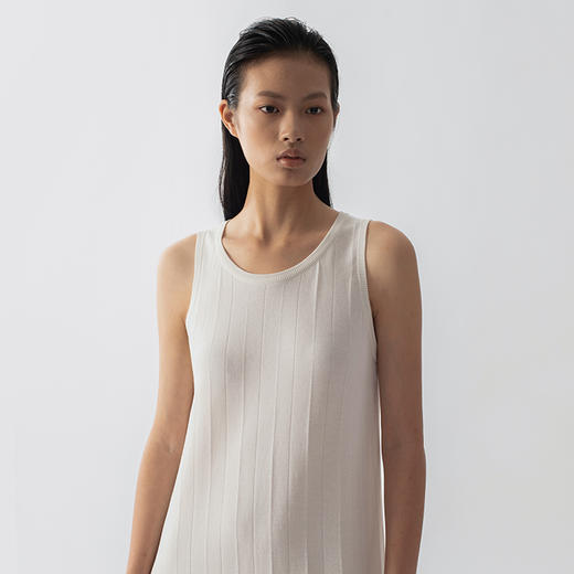 322工房新款16针芝麻点针法纯棉针织长连衣裙 商品图1