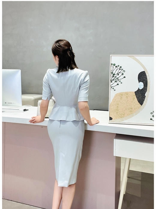 "扶摇东方”JG100080T1XC颈袖添香女装工装职业装气质女神范职业套裙 商品图9