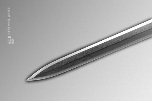 三希堂  绝影系列  银地陨铁櫑具剑  未开刃 商品图3