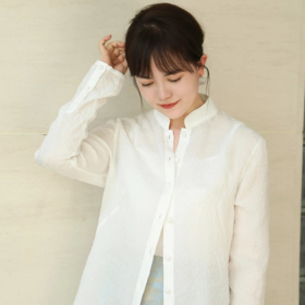 预定|盛唐牡丹 市隐系列真丝对襟女衬衫 .潮快闪[福利品]
