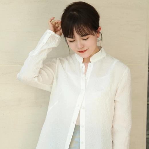 预定|盛唐牡丹 市隐系列真丝对襟女衬衫 .潮快闪[福利品] 商品图0