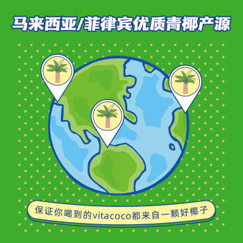 唯他可可（Vita Coco）唯特清椰椰子水椰汁饮料低糖低卡含电解质原装进口果汁330ml*12瓶 商品图0