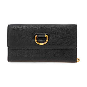 BURBERRY 巴宝莉 女士D 形环粒纹皮革欧式钱包票夹 黑色 4074955 00100