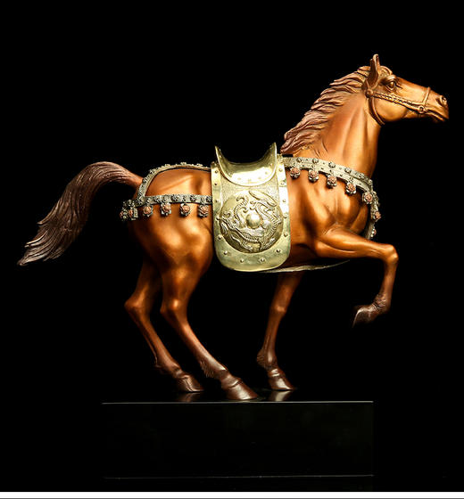 宇达青铜全铜马摆件《马到成功》十二生肖 创意装饰 家居办公工艺摆件 商品图1