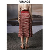 VIMAGE纬漫纪秋季新款个性洋气复古百褶高腰半身裙女裙V1806408 商品缩略图4