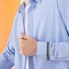 【特价】【牛津纺】柒牌纯棉衬衣织带拼接翻领男秋季123A70500 商品缩略图2