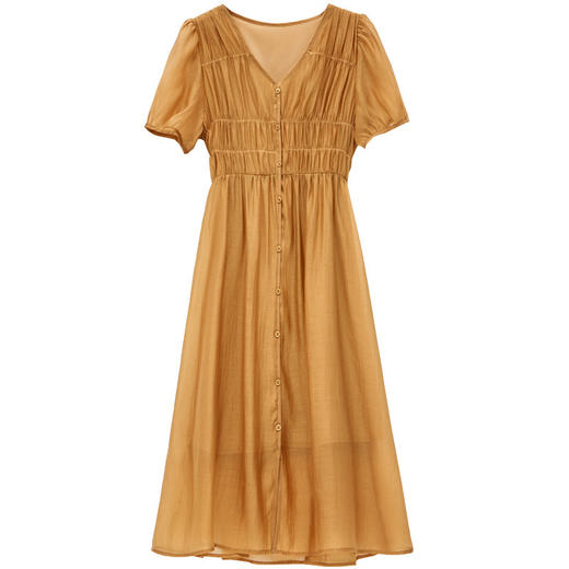 雾中女孩连衣裙女2022新款夏季气质名媛女神范高级感中长裙子 HR-WM981559 商品图4