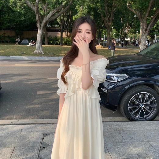 （清仓现货）【社群供G】2022新款很仙的设计感交叉V领温柔风连衣裙2 商品图3