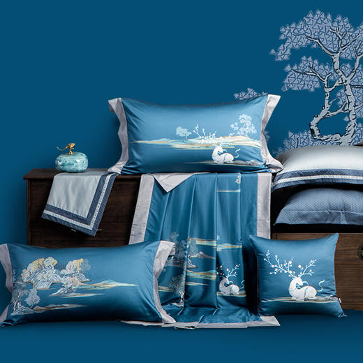 多喜爱 60S全棉长绒棉床上用品四件套 山海静遇 cs 商品图2