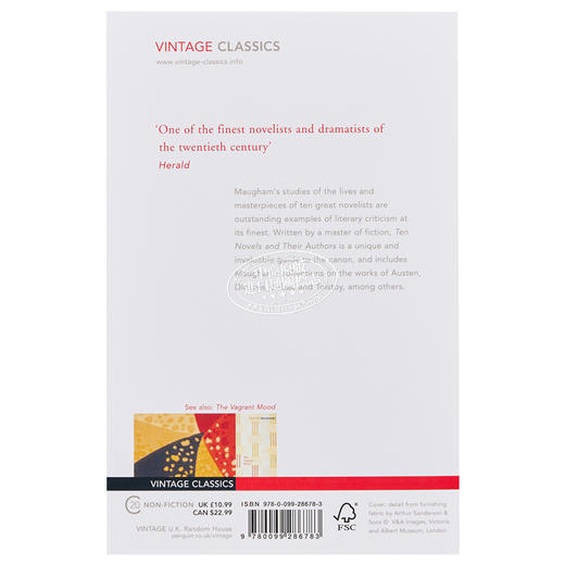 【中商原版】巨匠与杰作 豆瓣高分 英文原版 Ten Novels and Their Authors Somerset Maugham 商品图1