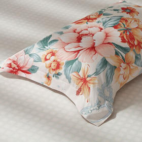 富安娜 纯棉床上四件套 60支长绒棉印花套件 全棉床单被套203*229cm