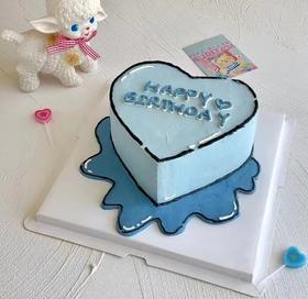 二次元蛋糕蓝色心情