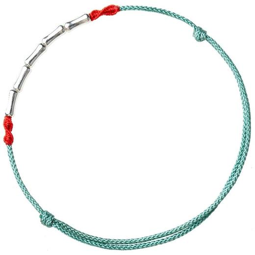 上岸S925银手链竹节红绳脚链女编织男考研手绳情侣礼物 商品图7