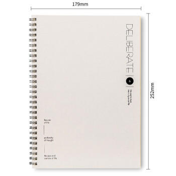 得力(deli)4本B5/60张绅调系列学生螺旋本线圈本 学生记事本日记本笔记本子文具 LB560-4 商品图3