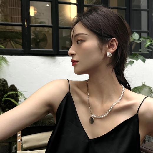 预售|纯天然珍珠 ins风半珠链男女同款项链.潮快闪[福利品] 商品图2