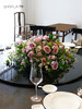 酒店餐桌花大圆桌中间转盘摆花饭店餐厅包厢高端仿真花装饰花摆设 商品缩略图3