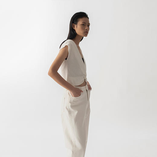 322工房新款16针过正反针针法有机棉针织小衫 商品图2