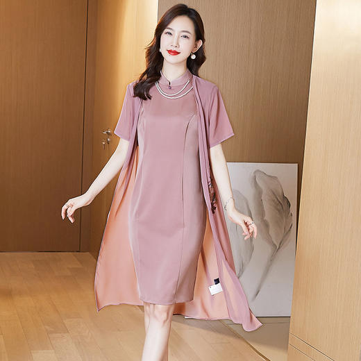 LC-2268夏季两件套连衣裙婚礼服结婚喜婆婆婚宴高贵套装裙 商品图1