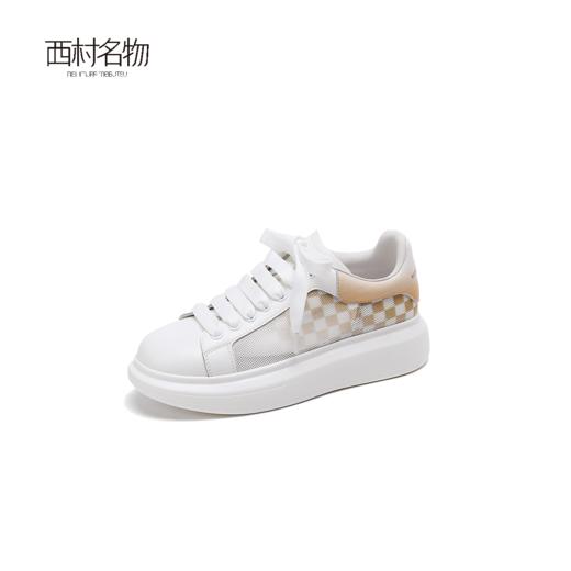 西村名物2022年夏新厚底薄款透气网纱板鞋休闲麦昆鞋10301 商品图4