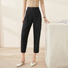 米思阳2024秋季新款时尚通勤黑色九分休闲裤大褶宽松哈伦裤女2103 商品缩略图0