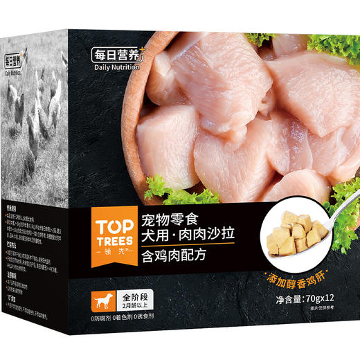 Toptrees狗狗零食罐头幼犬成犬湿粮妙鲜肉包肉沙拉70g*12袋 商品图1