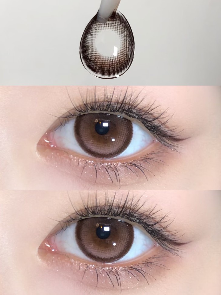 LitchiCream年抛隐形眼镜 蜜桃雪山14.2mm 1副/2片-VVCON美瞳商城6