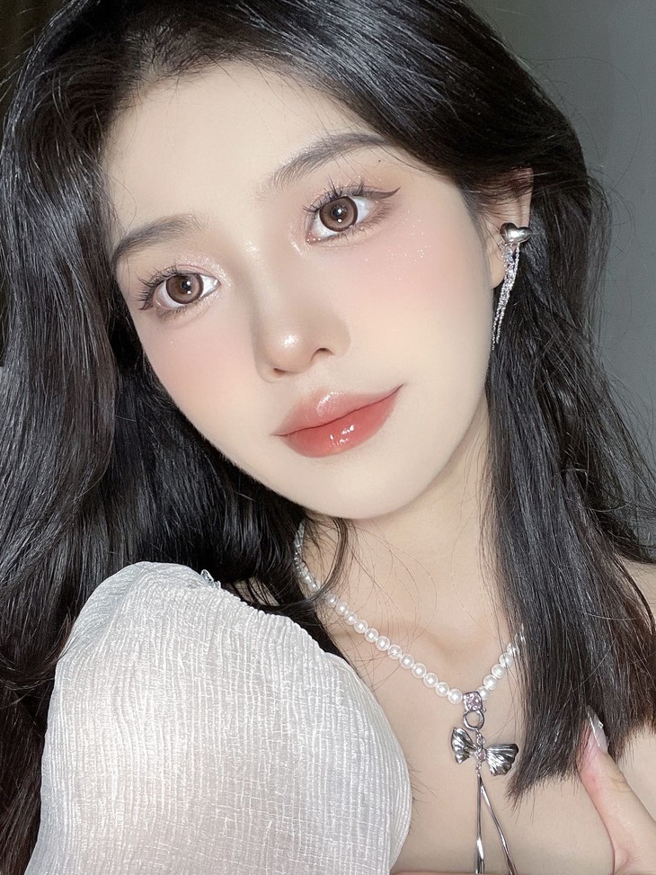 LitchiCream年抛隐形眼镜 蜜桃雪山14.2mm 1副/2片-VVCON美瞳商城18