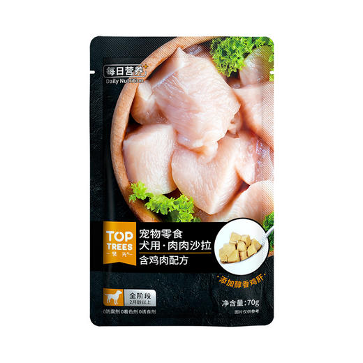 Toptrees狗狗零食罐头幼犬成犬湿粮妙鲜肉包肉沙拉70g*12袋 商品图3