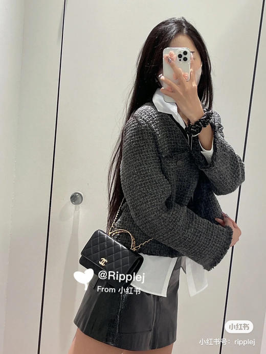 22s 手柄字母woc-黑色羊皮 商品图1