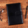 递乐 A5磁搭扣商务笔记本定制/加厚日记本/皮面记事本/复古办公会议本120张 4327黑色 商品缩略图0